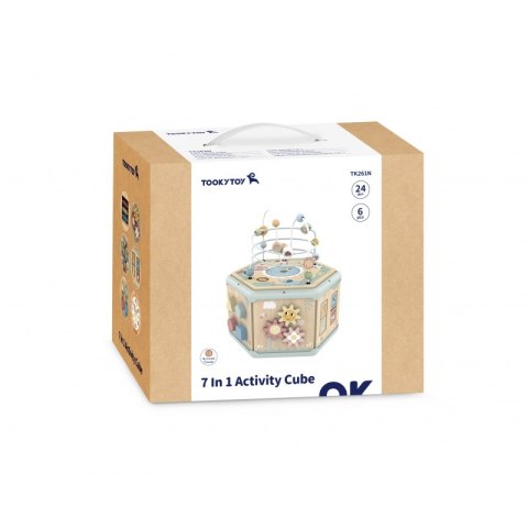 Tooky Toy TOOKY TOY Interaktywny Drewniany Sześciokąt Montessori Otwierane Pudełko