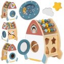 Tooky Toy TOOKY TOY Kosmiczna Rakieta Aktywności Sorter Labirynt Drewniany