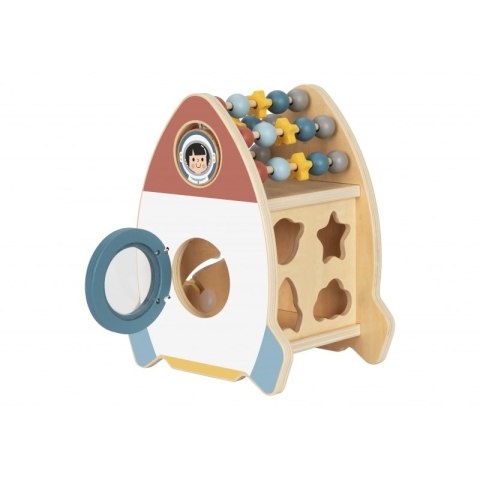 Tooky Toy TOOKY TOY Kosmiczna Rakieta Aktywności Sorter Labirynt Drewniany