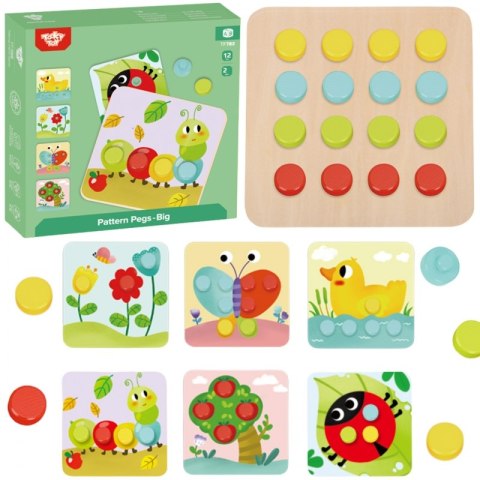 Tooky Toy TOOKY TOY Układanka Klocki dla Dzieci Zwierzęta Dopasuj Nauka Kształtów Kolorów + Plansze