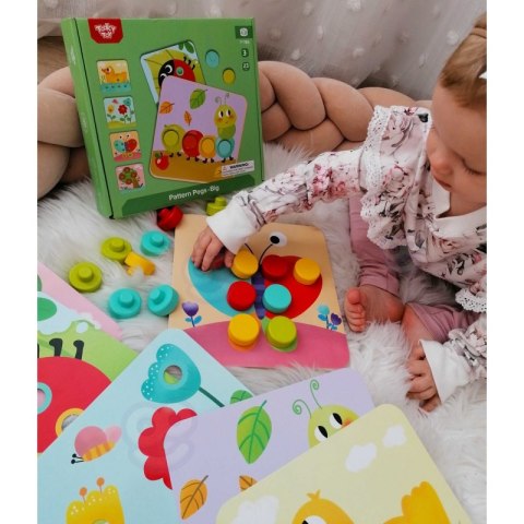 Tooky Toy TOOKY TOY Układanka Klocki dla Dzieci Zwierzęta Dopasuj Nauka Kształtów Kolorów + Plansze