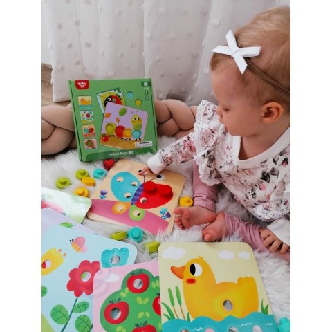 Tooky Toy TOOKY TOY Układanka Klocki dla Dzieci Zwierzęta Dopasuj Nauka Kształtów Kolorów + Plansze