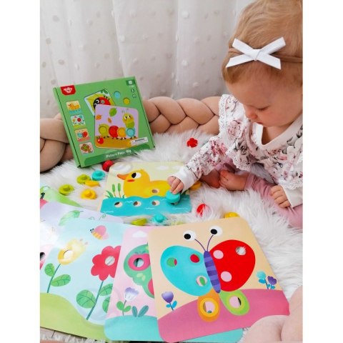 Tooky Toy TOOKY TOY Układanka Klocki dla Dzieci Zwierzęta Dopasuj Nauka Kształtów Kolorów + Plansze