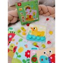 Tooky Toy TOOKY TOY Układanka Klocki dla Dzieci Zwierzęta Dopasuj Nauka Kształtów Kolorów + Plansze
