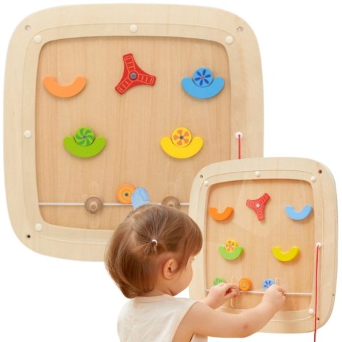 Viga Toys VIGA Drewniana Tablica Manipulacyjna Sensoryczna Gra w Pinball