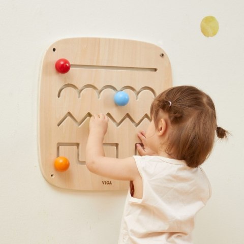 Viga Toys VIGA Drewniana Tablica Manipulacyjna Sensoryczna Labirynt