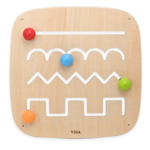 Viga Toys VIGA Drewniana Tablica Manipulacyjna Sensoryczna Labirynt