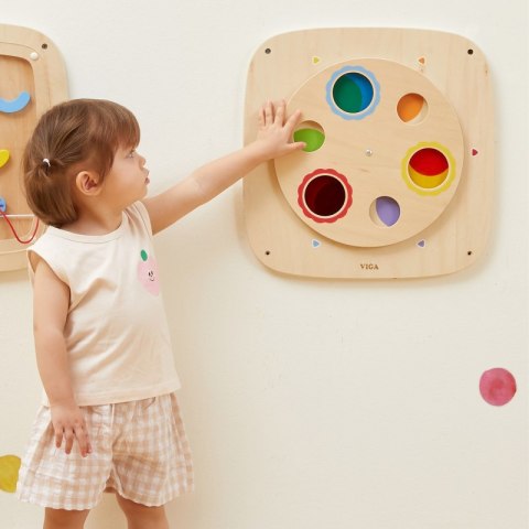 Viga Toys VIGA Drewniana Tablica Manipulacyjna Sensoryczna Mieszanie Kolorów