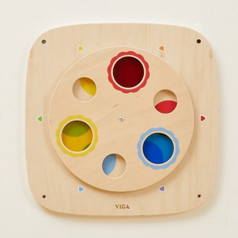 Viga Toys VIGA Drewniana Tablica Manipulacyjna Sensoryczna Mieszanie Kolorów