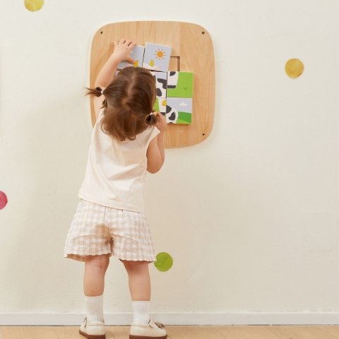 Viga Toys VIGA Drewniana Tablica Manipulacyjna Sensoryczna Układanka Obrazkowa