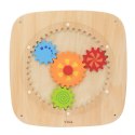 Viga Toys VIGA Drewniana Tablica z Kolorowymi Kołami Zębatymi