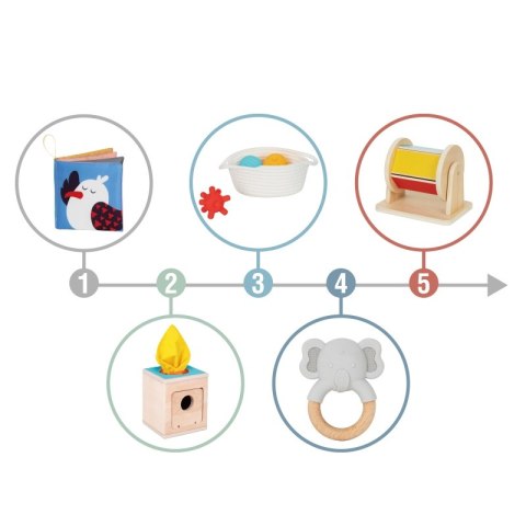 Woopie Let's Go Green WOOPIE GREEN Box Pudełko XXL Montessori Edukacyjne 6w1 Sensoryczne 5-6 Miesięcy 13el. FSC