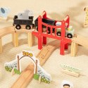 Woopie Let's Go Green WOOPIE GREEN Drewniana Kolejka ZOO Zestaw XL Pociąg na Magnes Tor 60 el. FSC