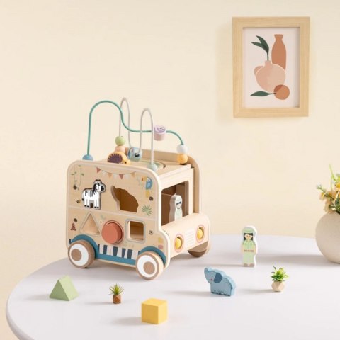 Woopie Let's Go Green WOOPIE GREEN Drewniana Kostka Aktywności Samochód Terenowy Safari FSC