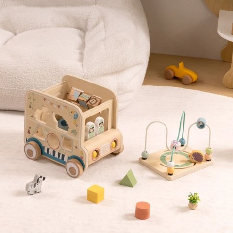 Woopie Let's Go Green WOOPIE GREEN Drewniana Kostka Aktywności Samochód Terenowy Safari FSC