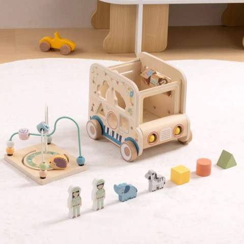 Woopie Let's Go Green WOOPIE GREEN Drewniana Kostka Aktywności Samochód Terenowy Safari FSC