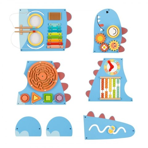 Woopie Let's Go Green WOOPIE GREEN Drewniana Ścienna Tablica Manipulacyjna Dinozaur Montessori FSC