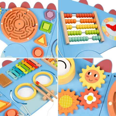 Woopie Let's Go Green WOOPIE GREEN Drewniana Ścienna Tablica Manipulacyjna Dinozaur Montessori FSC