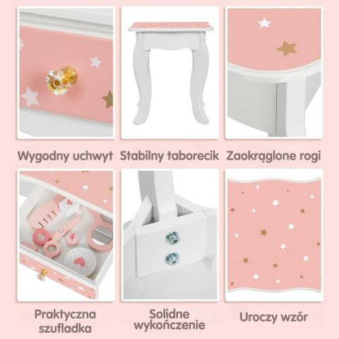 Woopie Let's Go Green WOOPIE GREEN Drewniana Toaletka z Lustrem i Akcesoriami