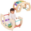 Woopie Let's Go Green WOOPIE GREEN Drewniany Tęczowy Bujak i Mostek 2w1 Montessori FSC