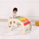 Woopie Let's Go Green WOOPIE GREEN Drewniany Tęczowy Bujak i Mostek 2w1 Montessori FSC