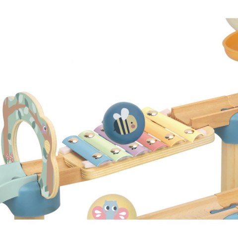 Woopie Let's Go Green WOOPIE GREEN Drewniany Tor Kulkowy z Efektami Dźwiękowymi Cymbałki FSC