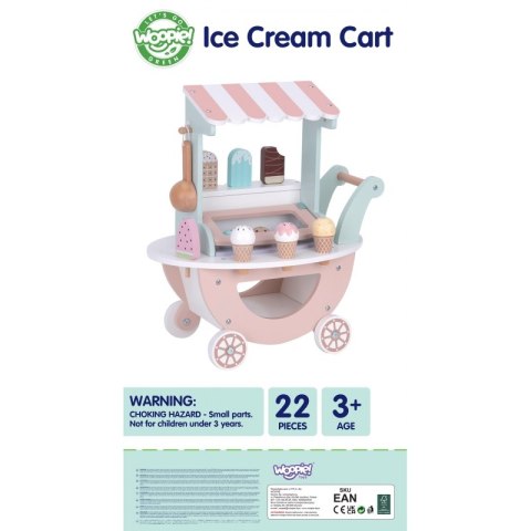 Woopie Let's Go Green WOOPIE GREEN Lodziarnia XXL Sklepik Pastelowy Wózek z Lodami